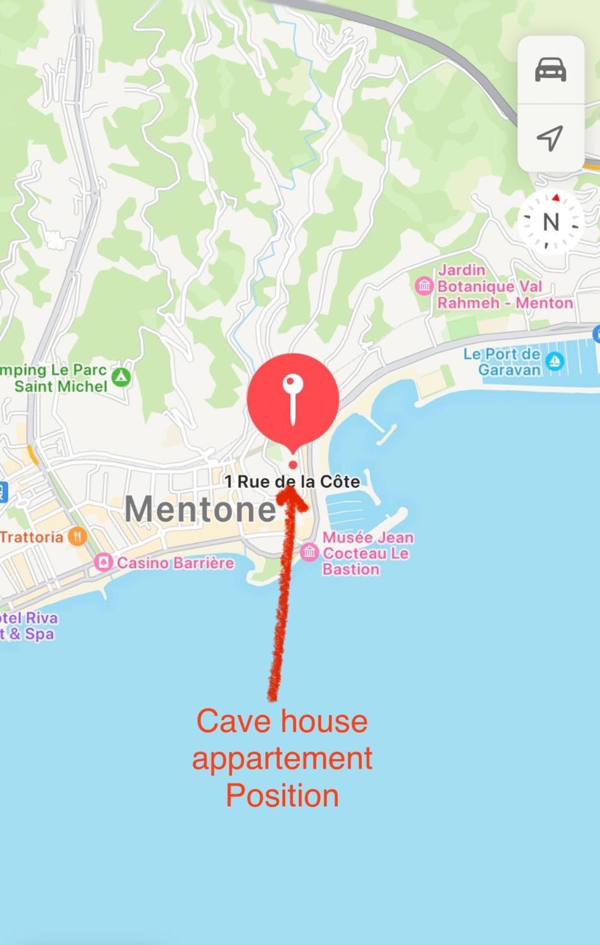 Cave House Apartment Menton Exteriör bild